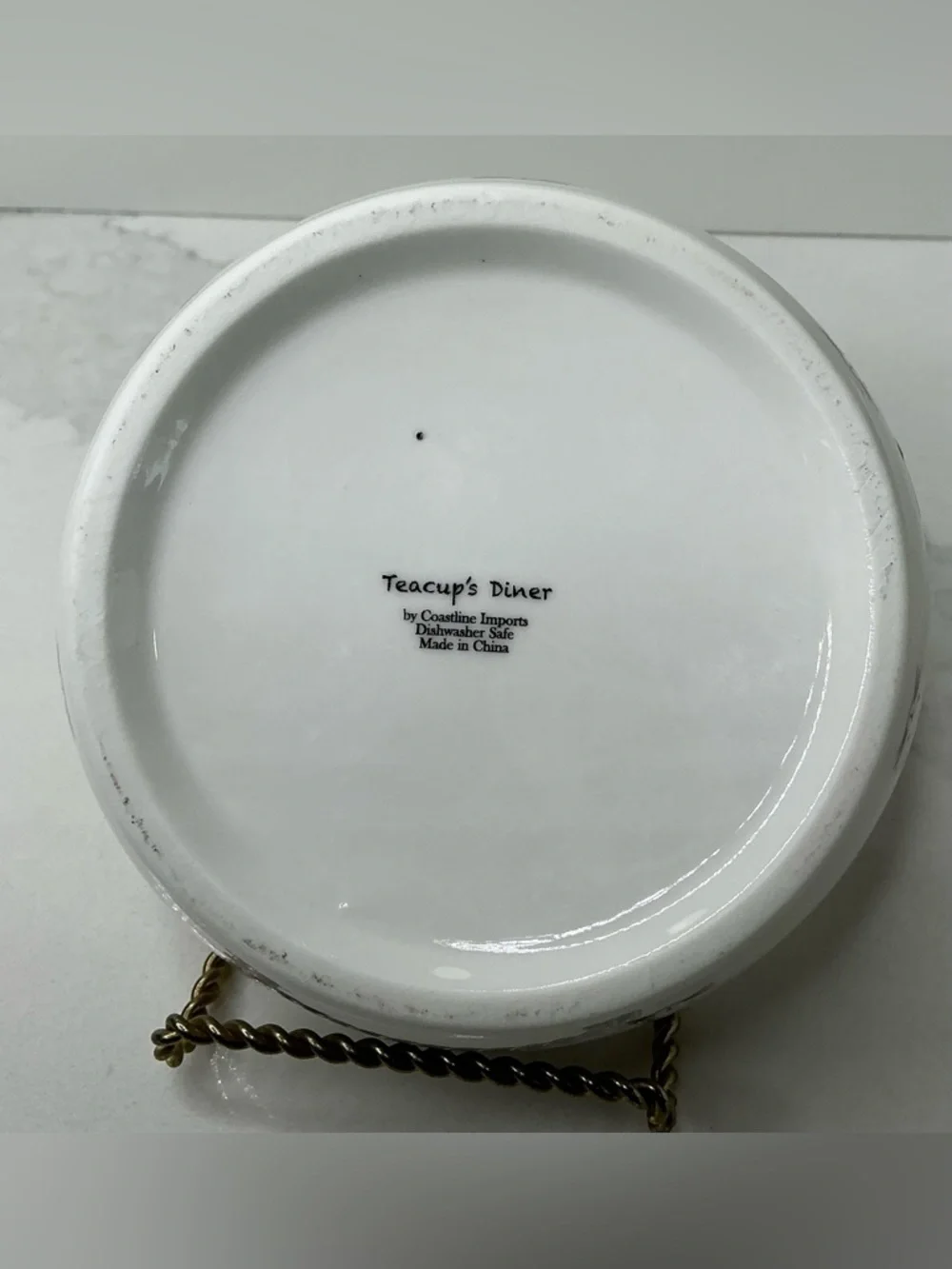Teacup's Diner Cat Dish Ceramic Kitty 